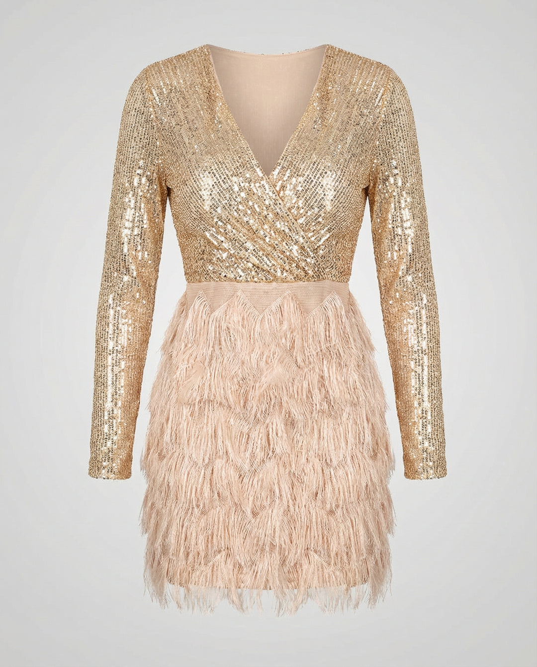 Funkelndes Patchwork Partykleid