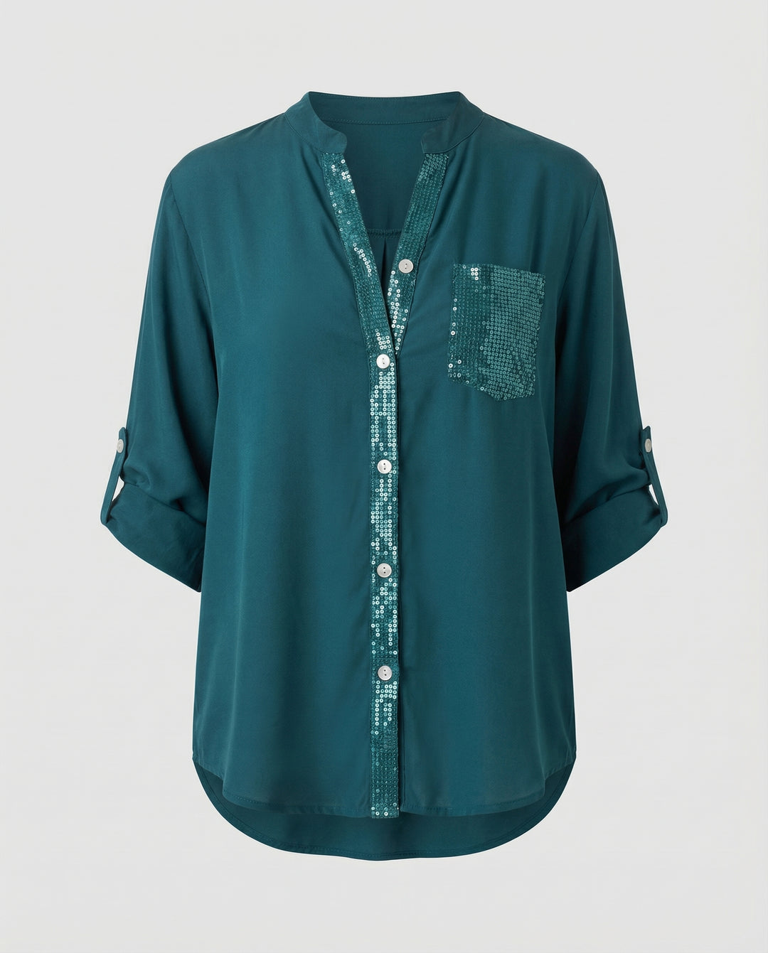 Glitzerbluse Damen Pailletten