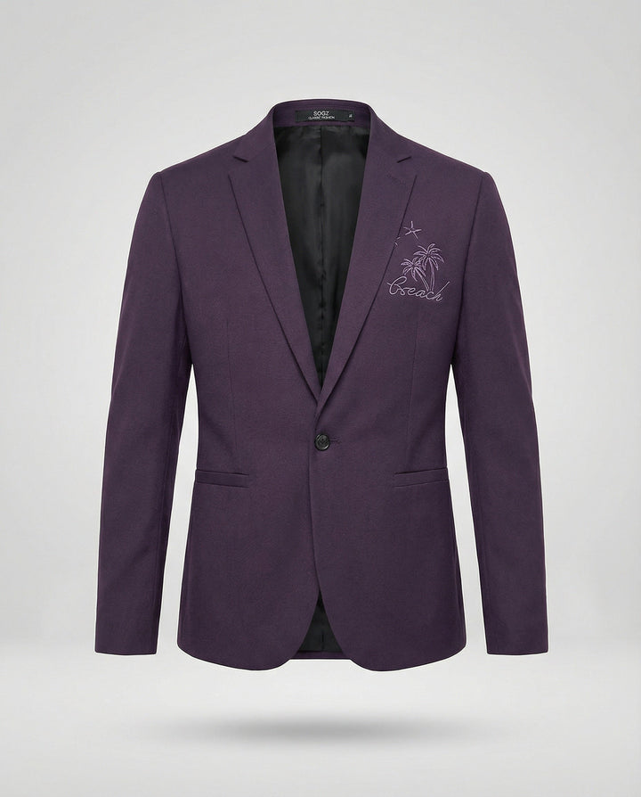 Herren Sportlicher Blazer mit Stickmotiv