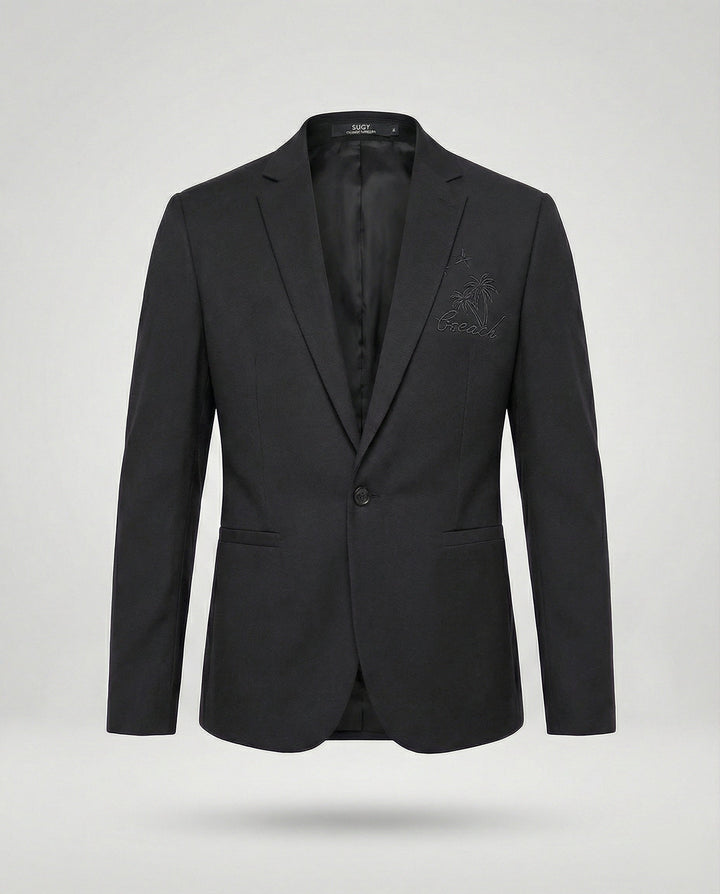 Herren Sportlicher Blazer mit Stickmotiv