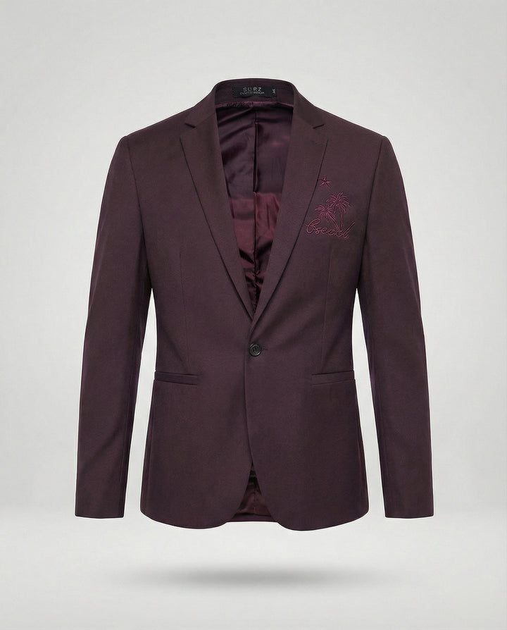 Herren Sportlicher Blazer mit Stickmotiv