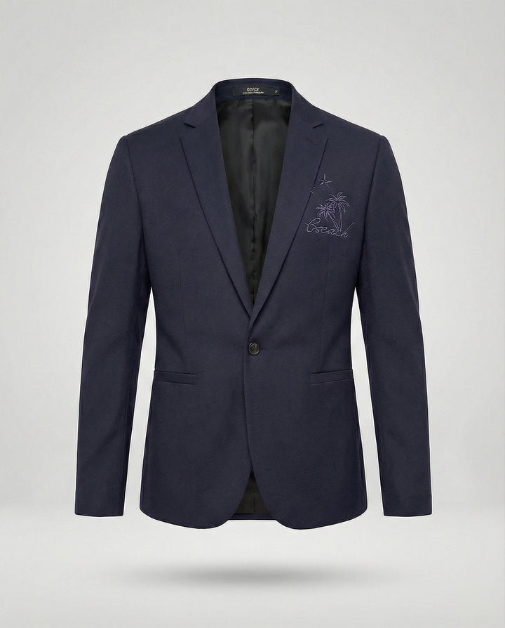 Herren Sportlicher Blazer mit Stickmotiv