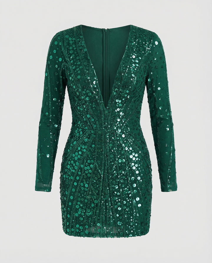 Golden Paillettenkleid Damen