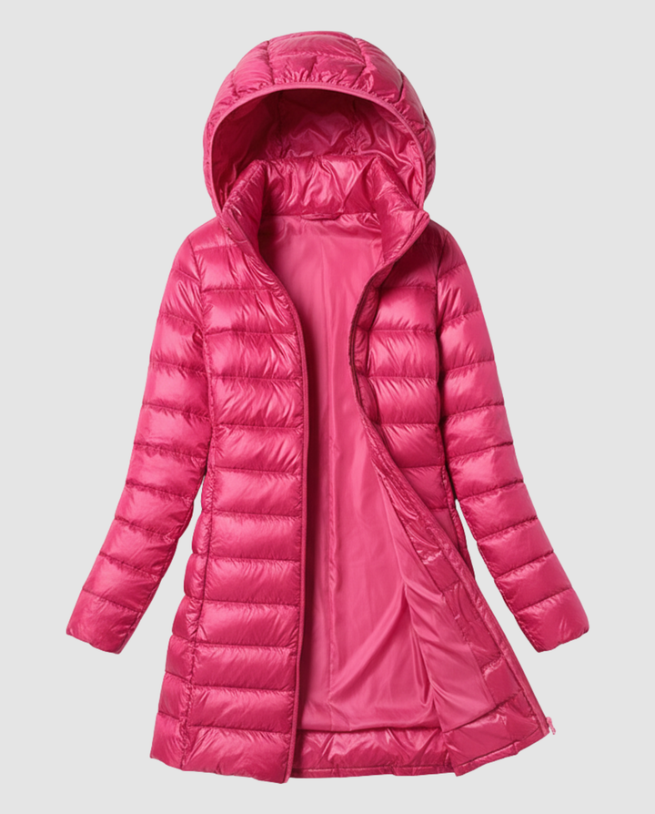 Damen Ultraleichte Daunenjacke mit Kapuze