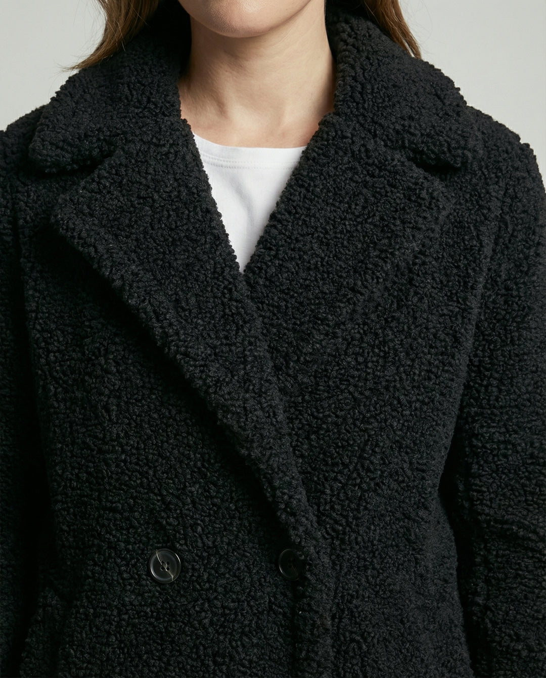 Langer Teddymantel Damen