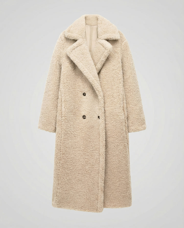 Langer Teddymantel Damen