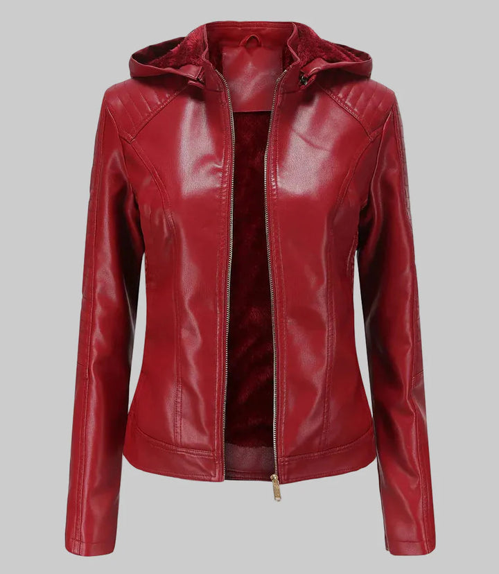 Übergangsjacke Damen Schwarz Teddyfutter