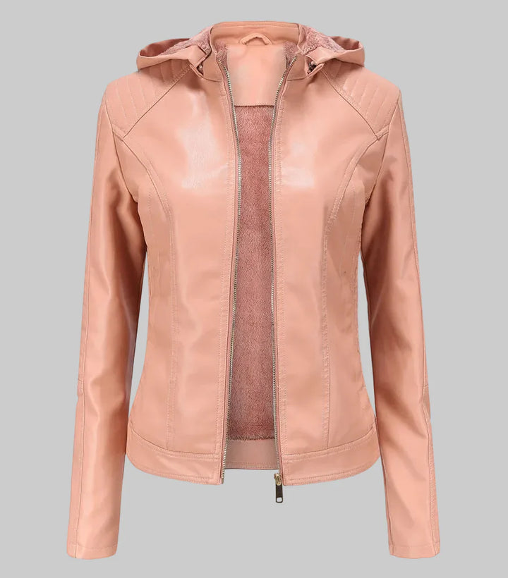 Übergangsjacke Damen Schwarz Teddyfutter