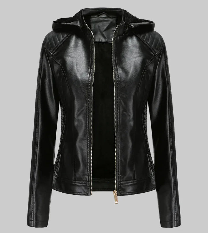 Übergangsjacke Damen Schwarz Teddyfutter