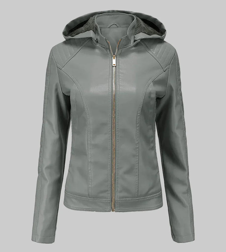 Übergangsjacke Damen Schwarz Teddyfutter