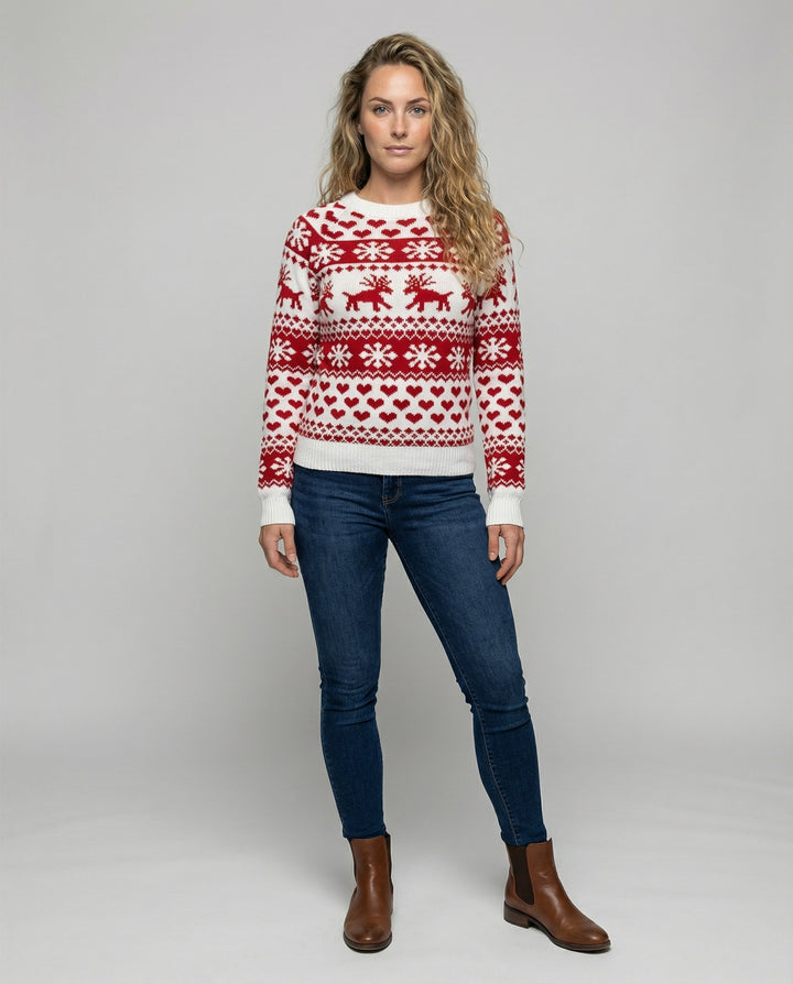 Eleganter Weihnachtspullover Damen