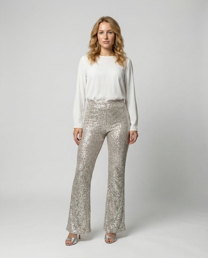 Glamouröse Herbst Paillettenhose