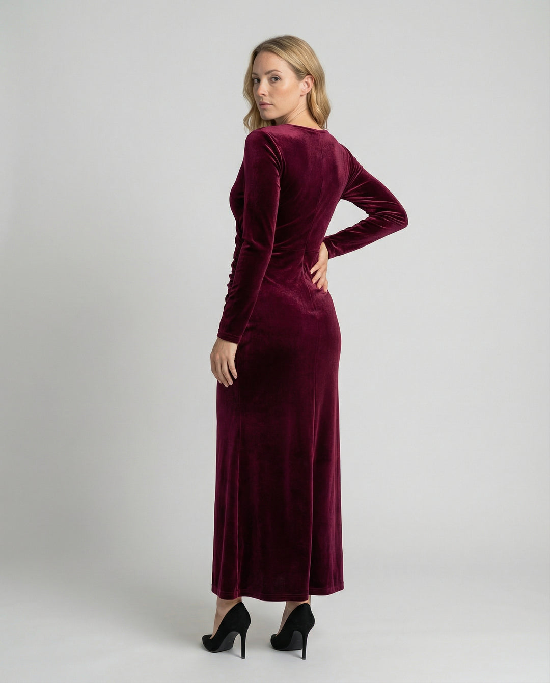 Elegantes Samt Bodycon Kleid