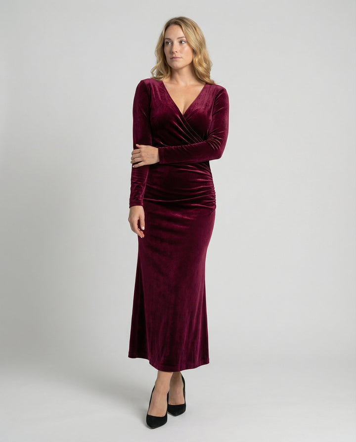Elegantes Samt Bodycon Kleid