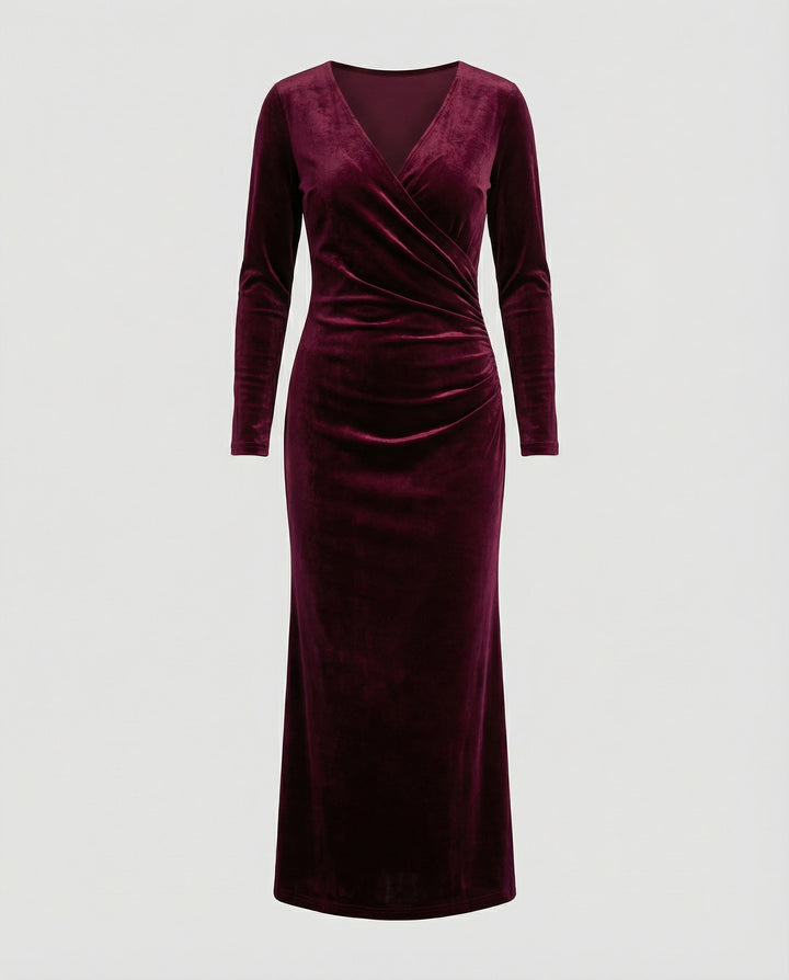 Elegantes Samt Bodycon Kleid