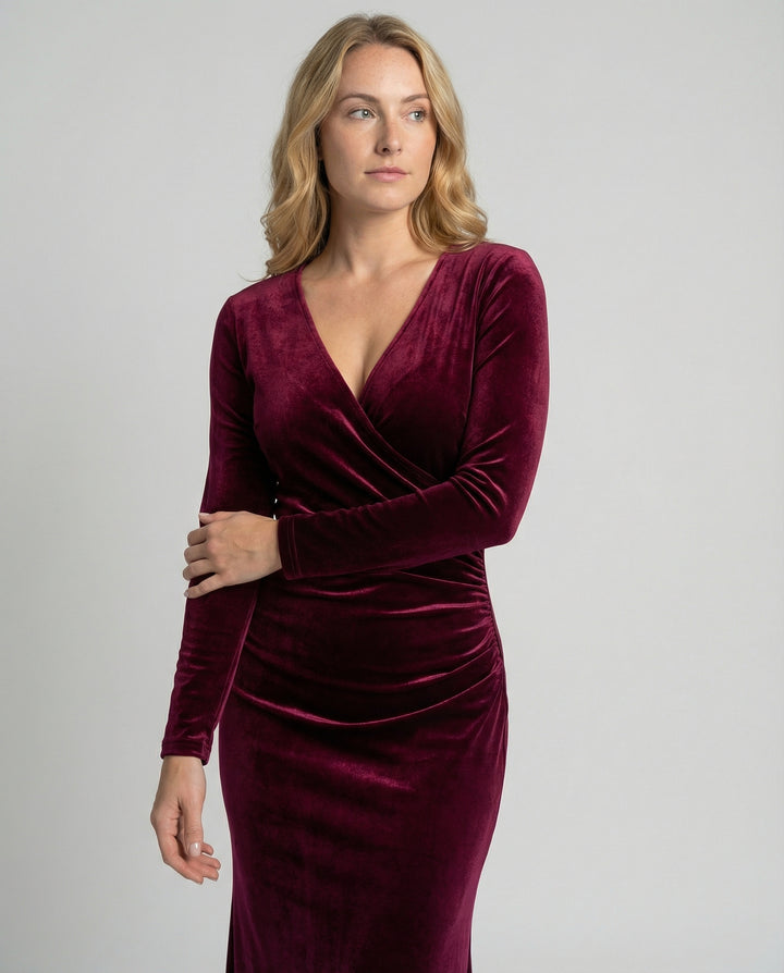 Elegantes Samt Bodycon Kleid