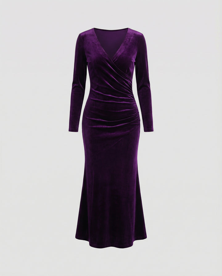 Elegantes Samt Bodycon Kleid