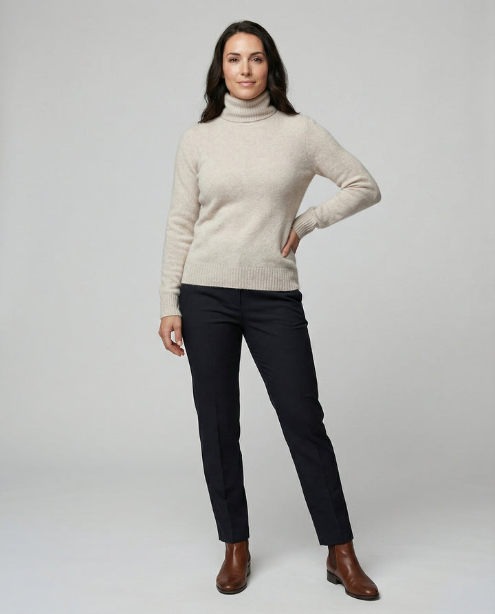 Weicher Kaschmir Rollkragenpullover Damen
