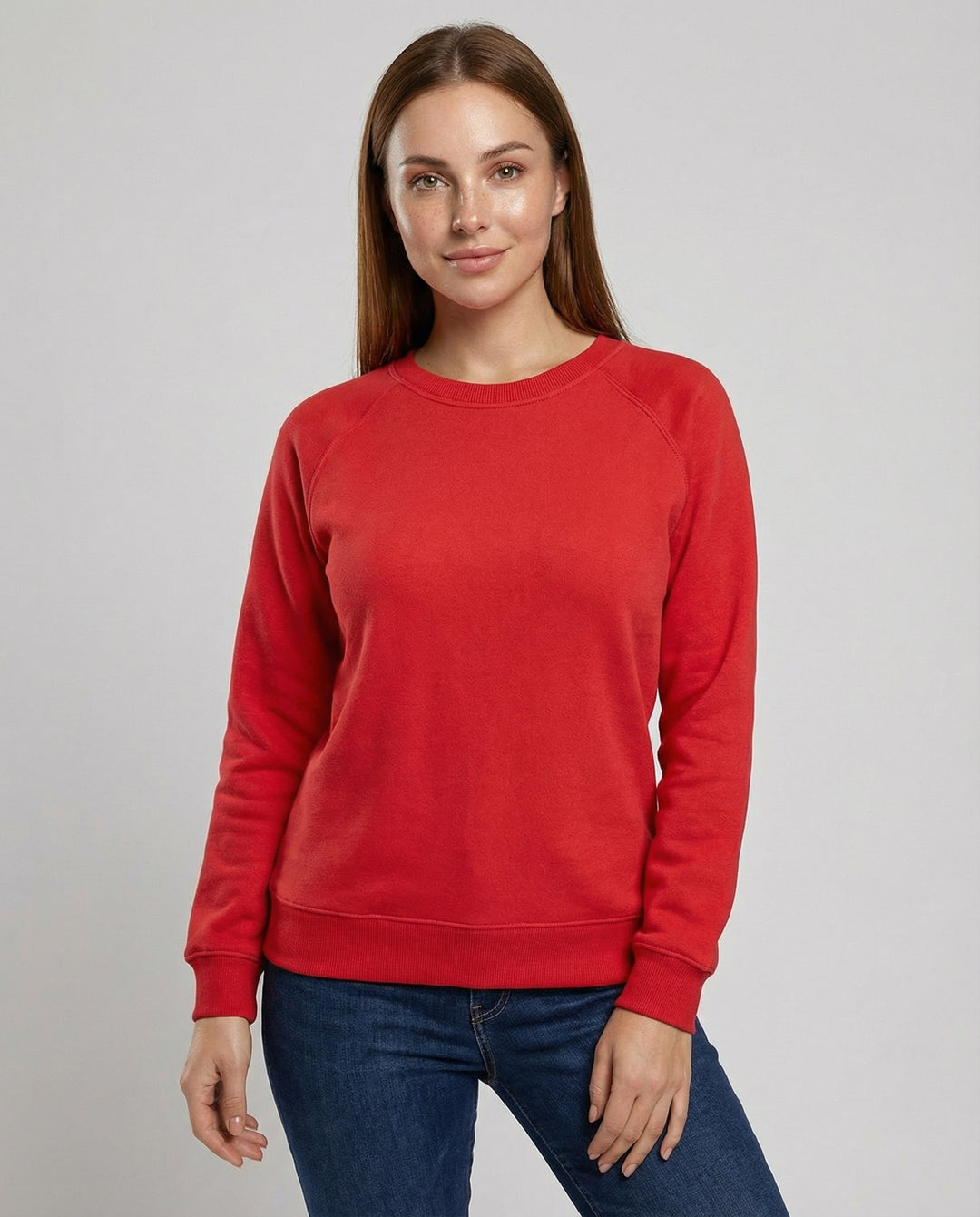 Bequemes Rundhals Sweatshirt Damen