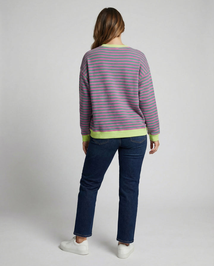 Gestreifter Oversized Pullover Damen