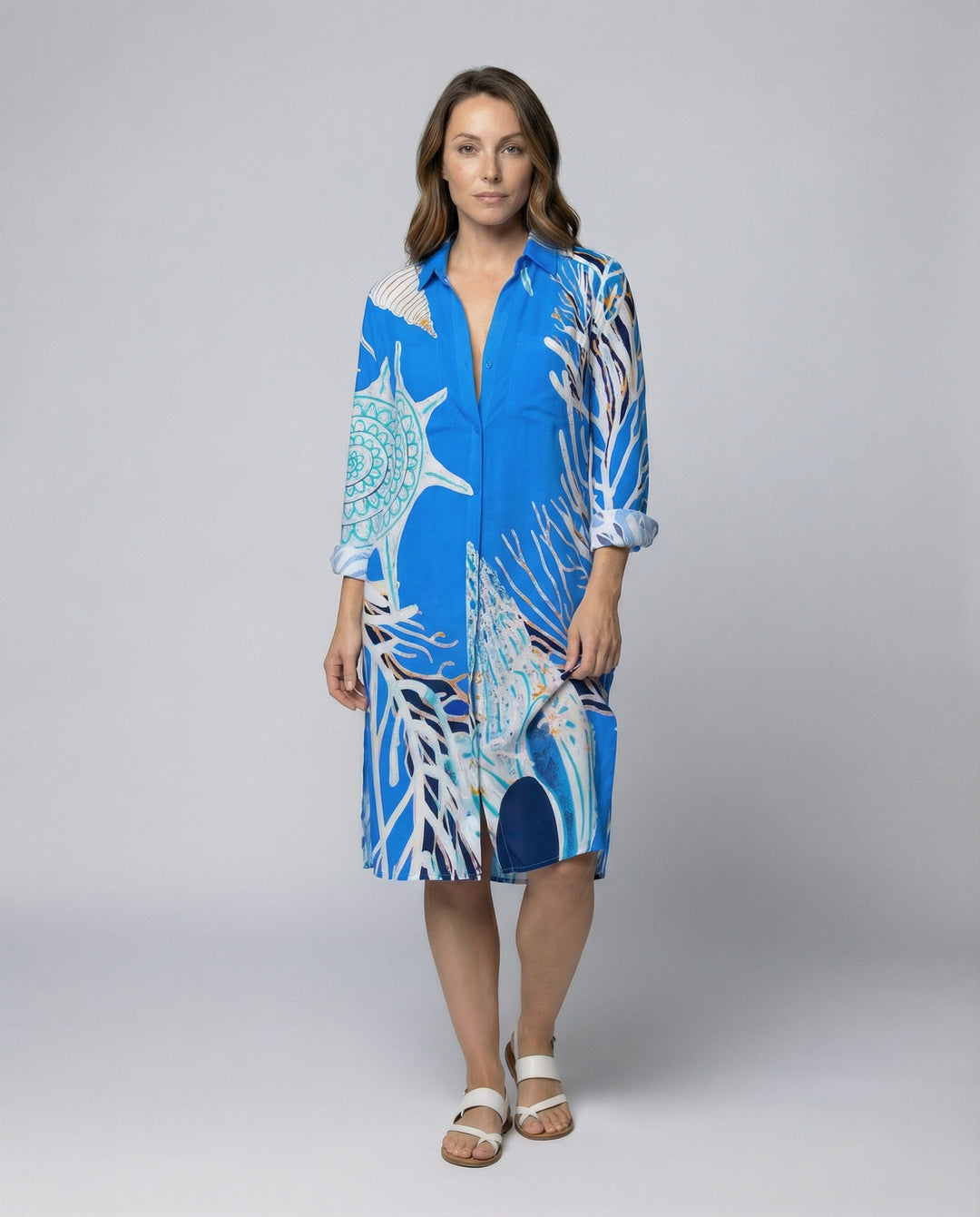 Lange Damen Strandbluse