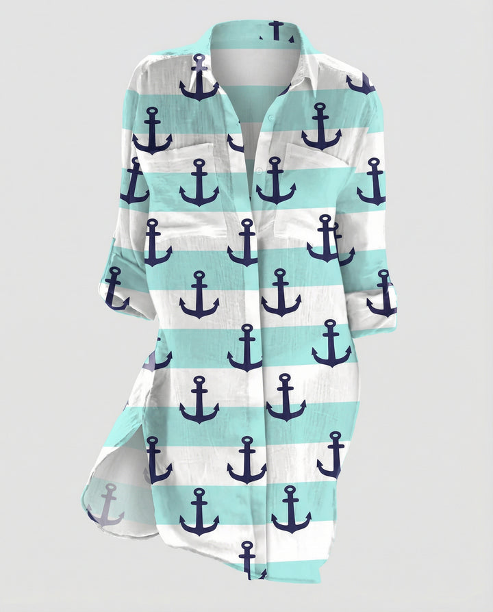 Lange Damen Strandbluse