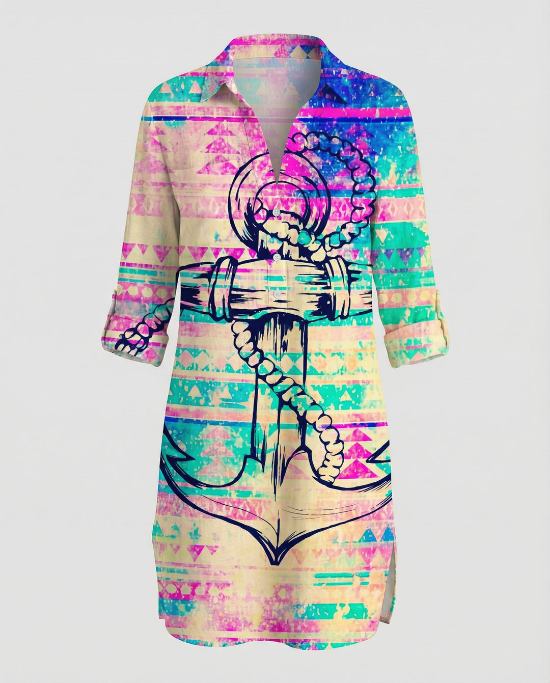 Lange Damen Strandbluse