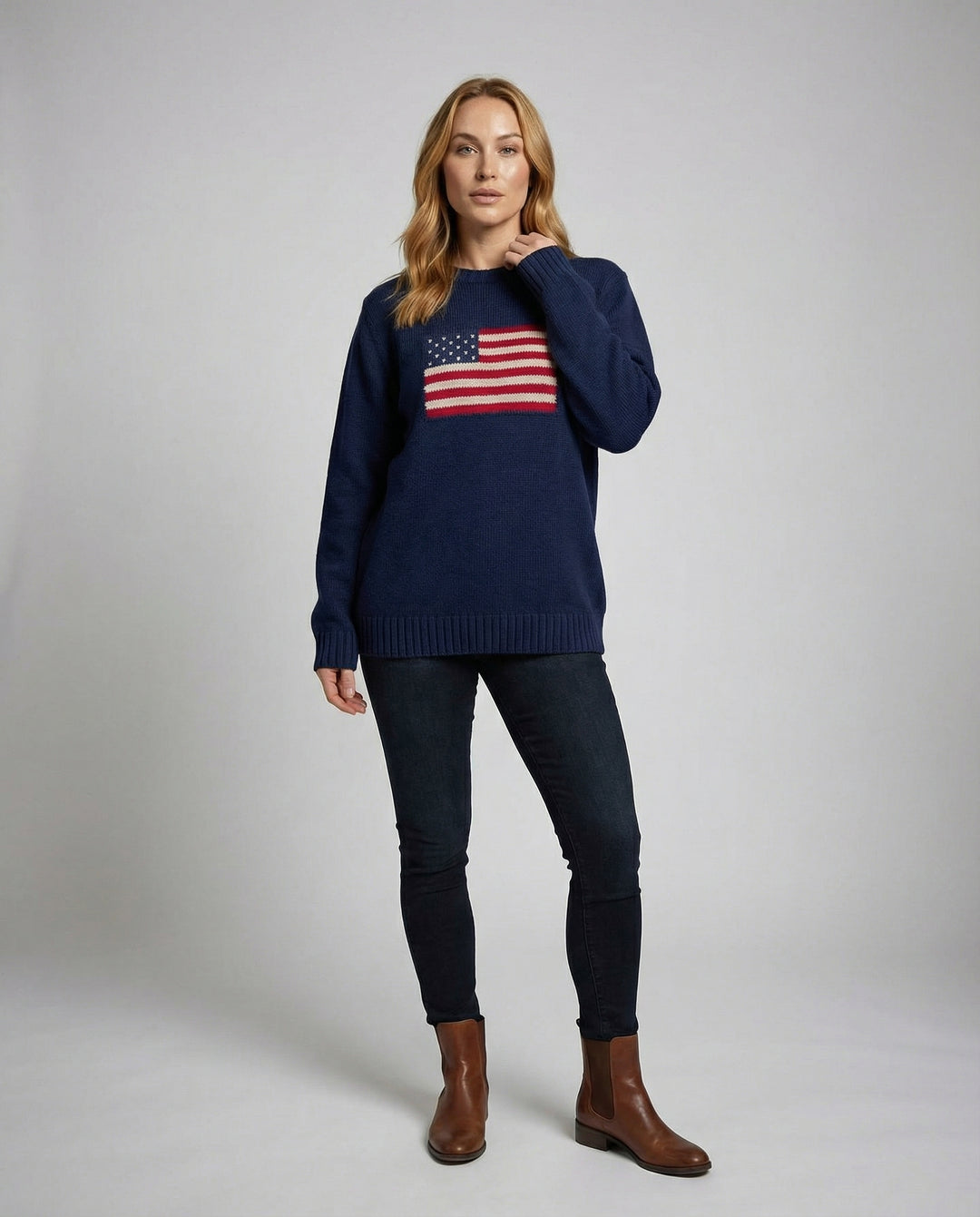 Strickpullover Amerikanische Flagge