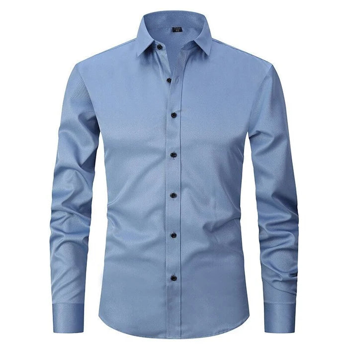 Bügelfreies Stretch Hemd Herren Slim Fit
