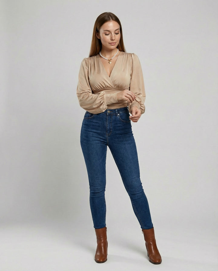 Elegantes Damen V-Neck Top