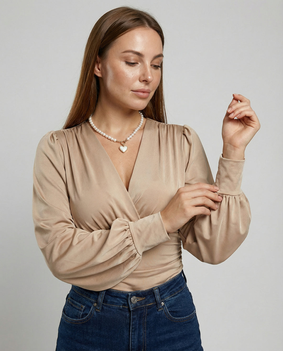 Elegantes Damen V-Neck Top