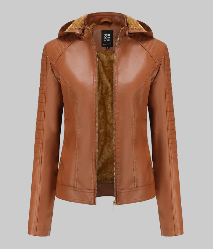 Übergangsjacke Damen Schwarz Teddyfutter