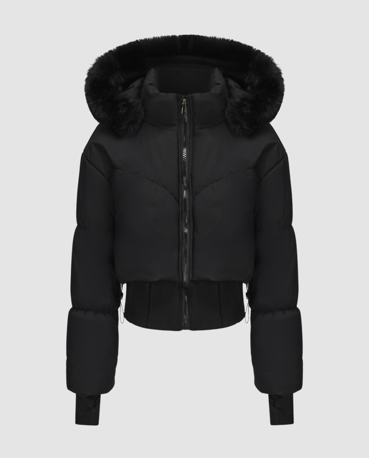 Stylische Warme Cropped Daunenjacke Damen