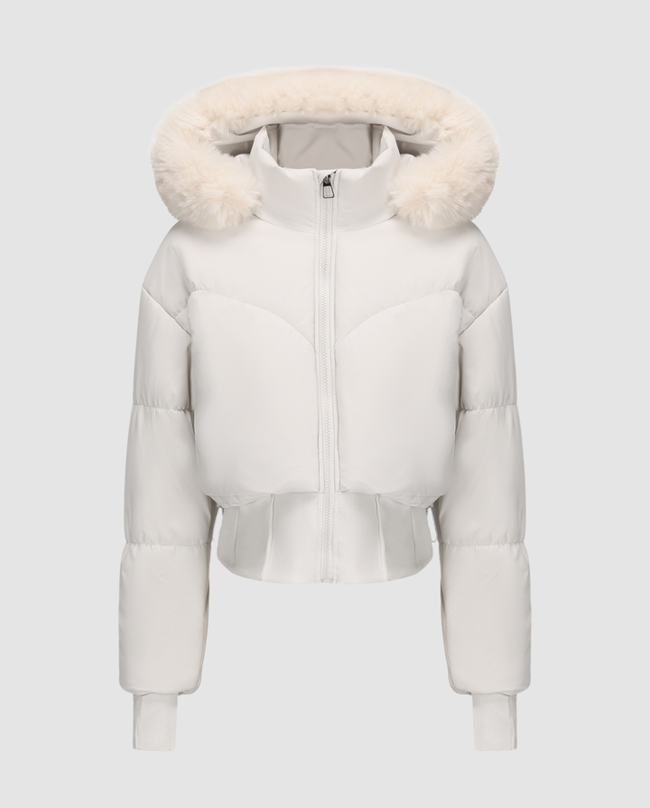 Stylische Warme Cropped Daunenjacke Damen