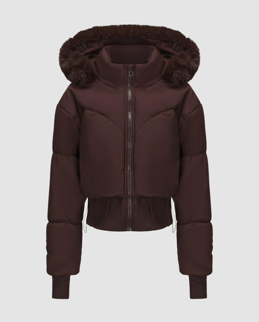 Stylische Warme Cropped Daunenjacke Damen