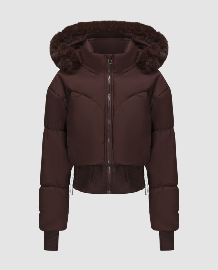 Stylische Warme Cropped Daunenjacke Damen