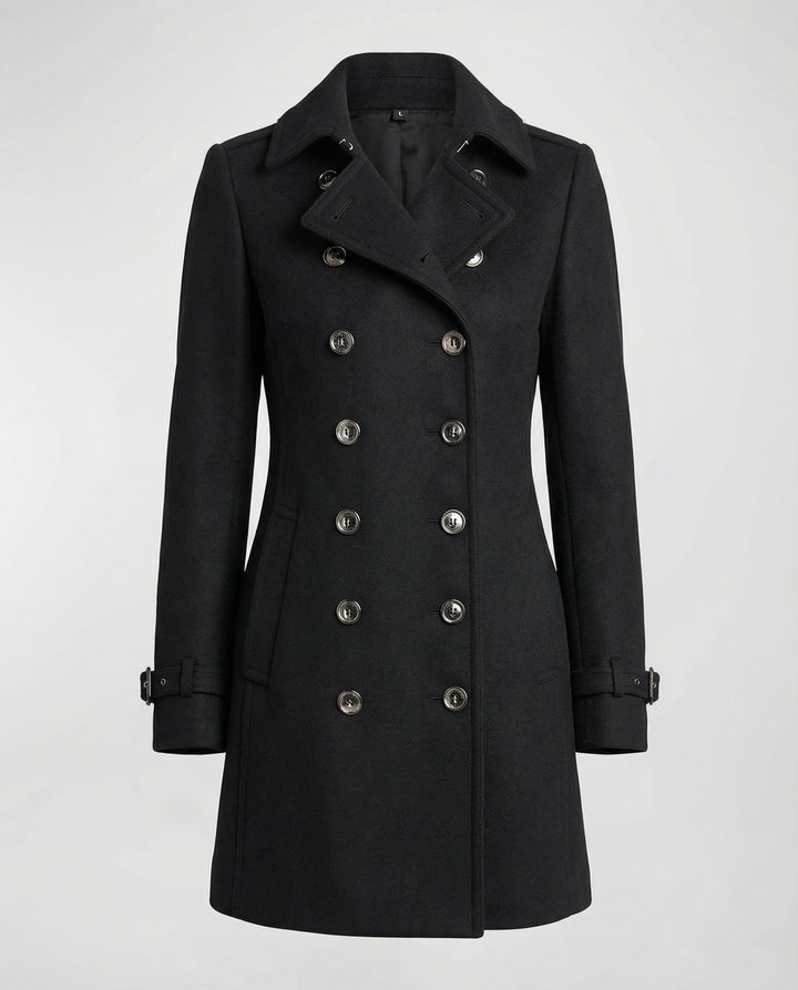 Eleganter Warmer Wollmantel Damen