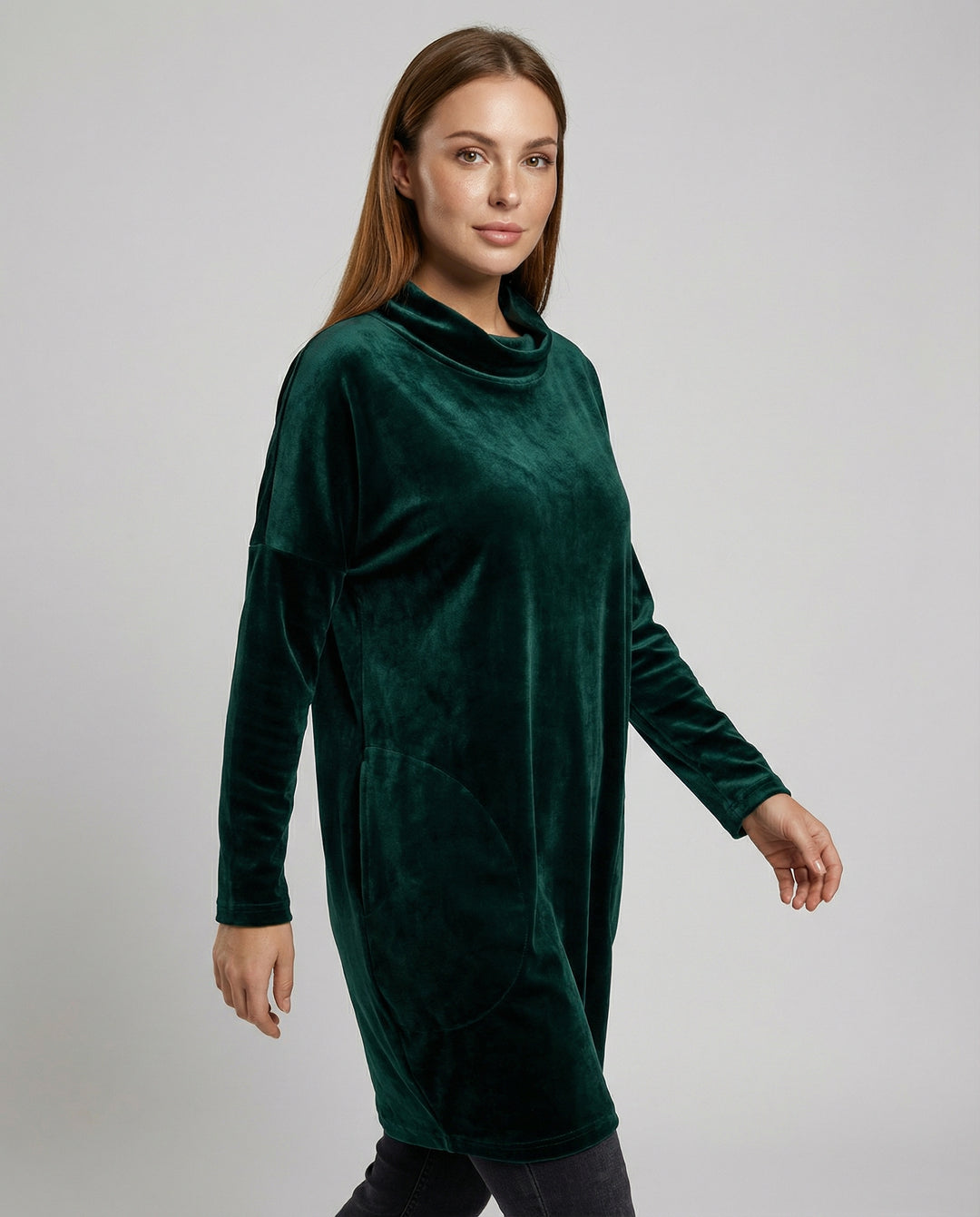 Elegantes Samt Kleid Damen