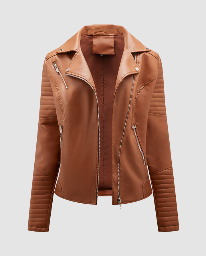 Elegante Kunstlederjacke Damen
