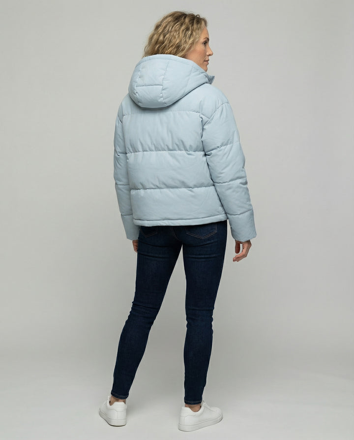 Warme Gepolsterte Jacke Kapuze Damen