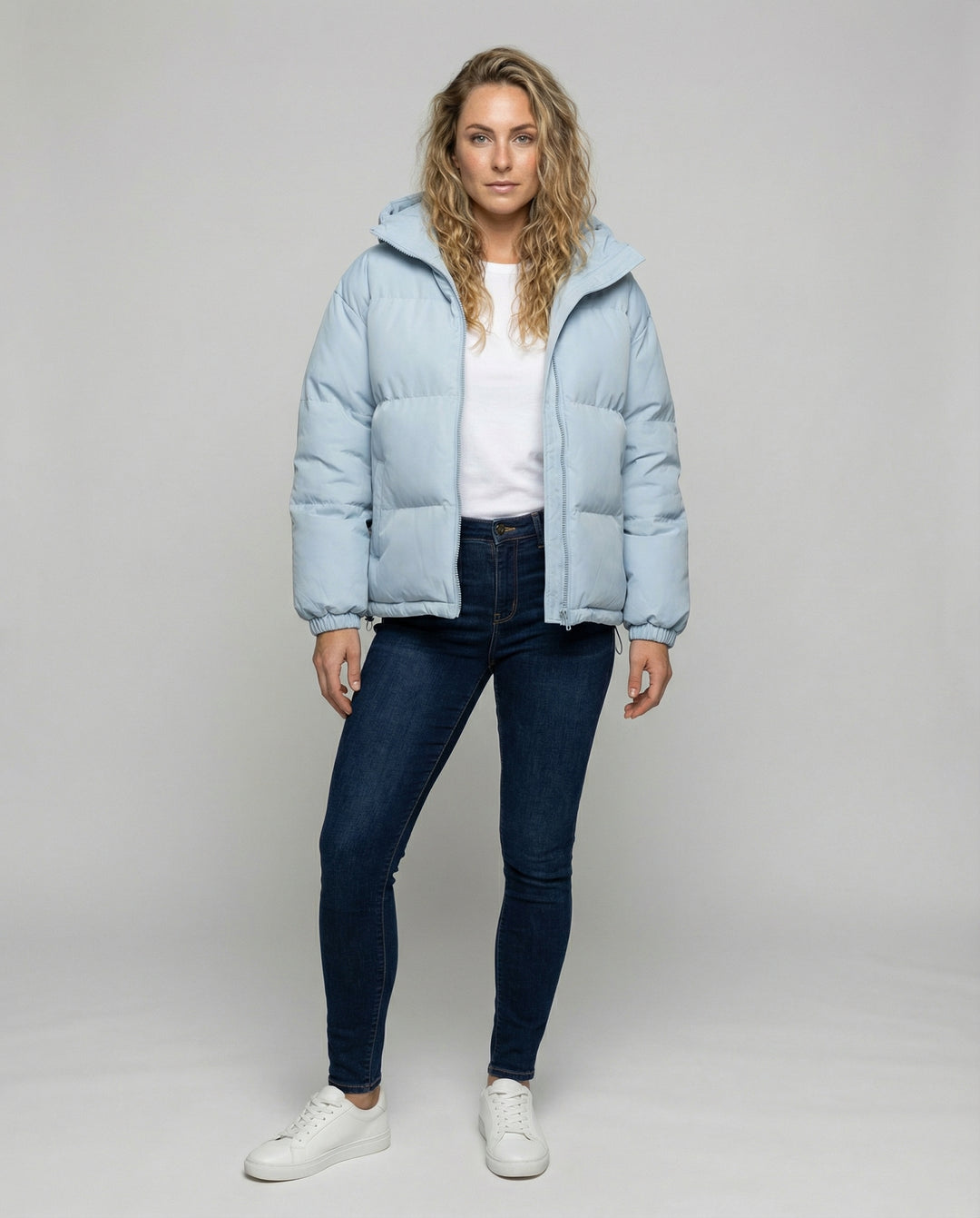Warme Gepolsterte Jacke Kapuze Damen