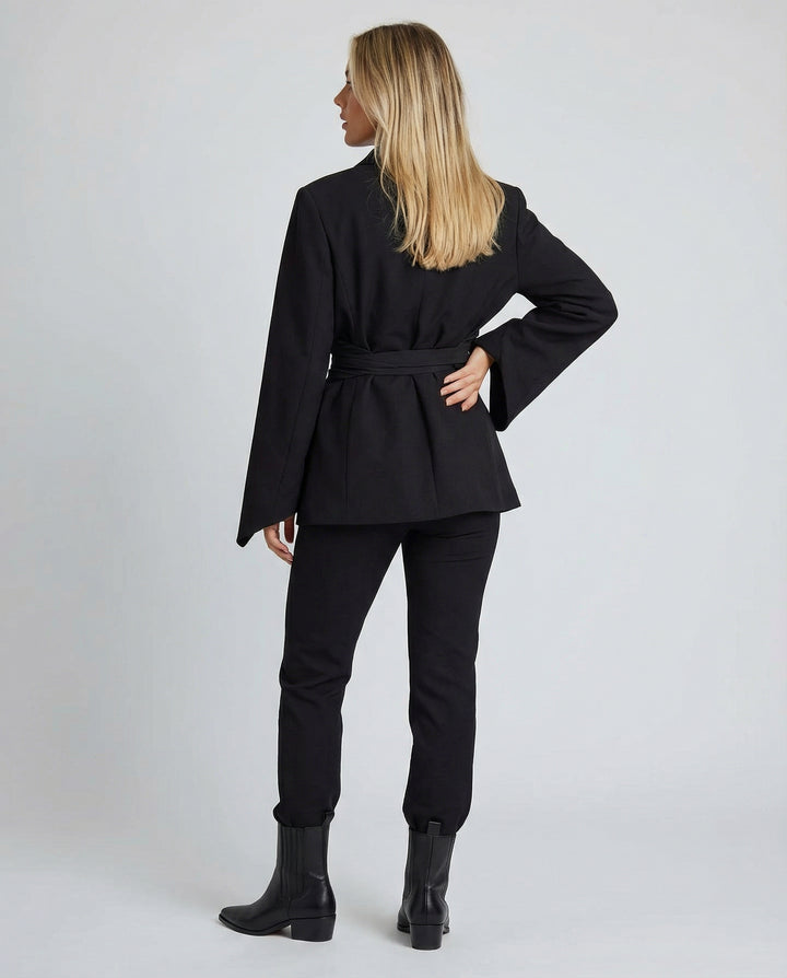 Taillierter Gürtel Blazer Damen
