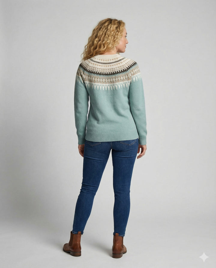 Boho Strickpullover Damen Warm