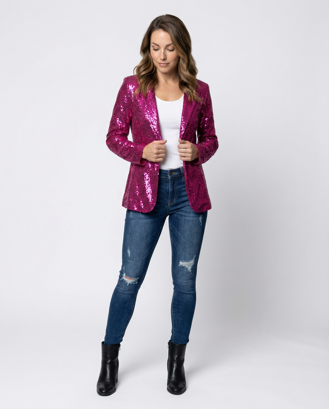 Glamour Pailletten Damen Blazer