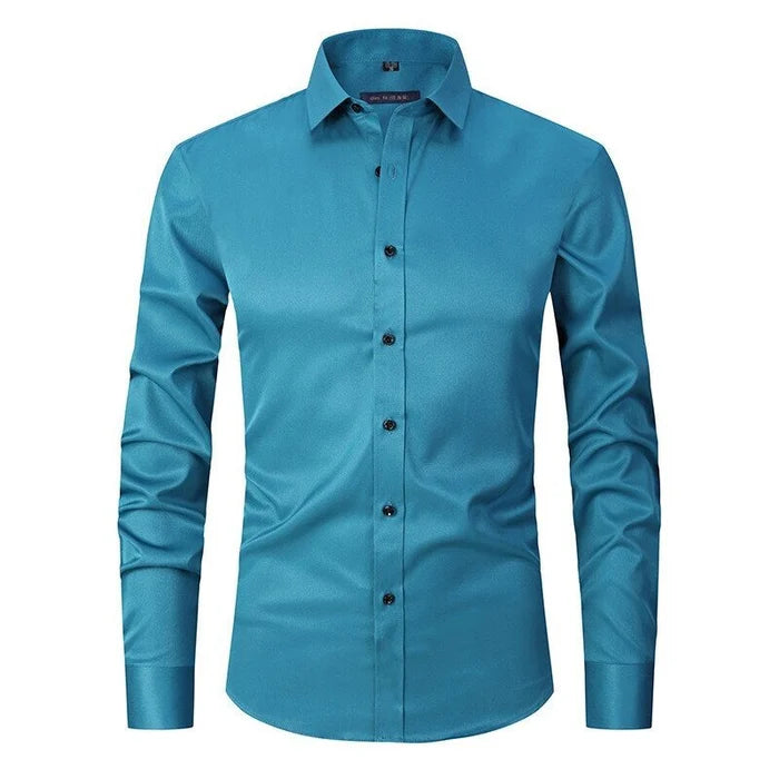 Bügelfreies Stretch Hemd Herren Slim Fit
