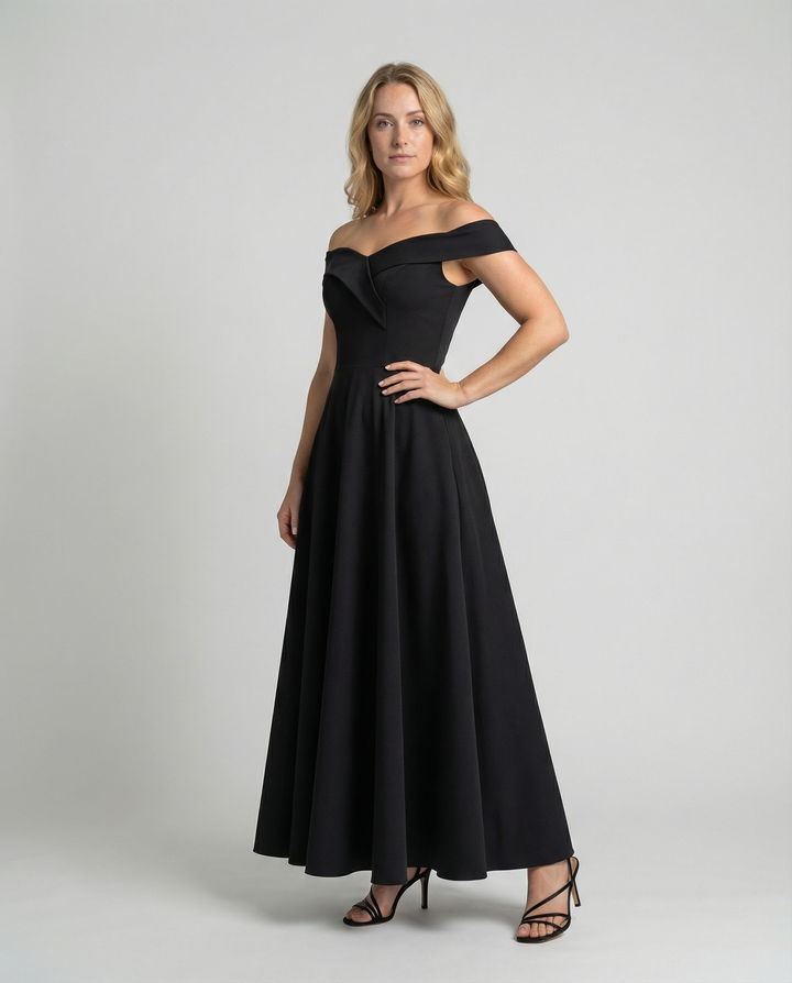 Elegantes Off-Shoulder Abendkleid