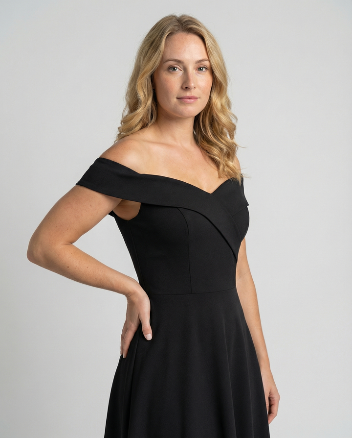 Elegantes Off-Shoulder Abendkleid