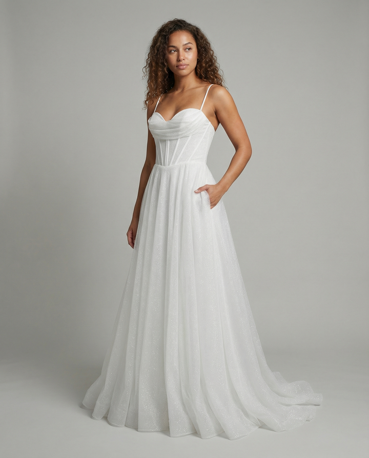 Glitzer Ballkleid Damen