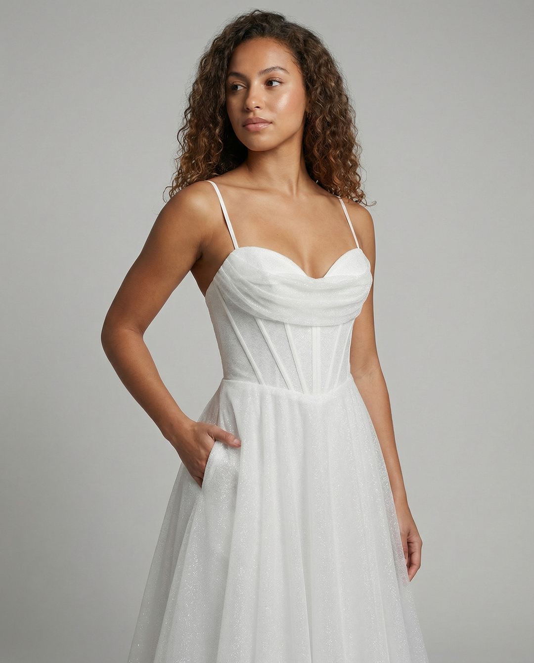 Glitzer Ballkleid Damen