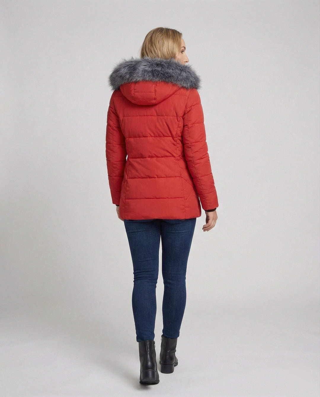 Daunenjacke Damen Fellkragen